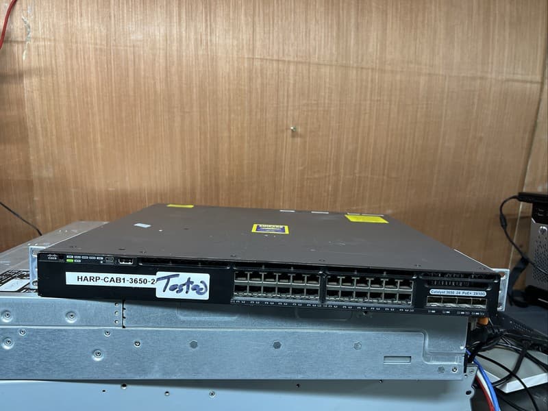 Cisco WS-C3650-24PWD-S 24-Port Gigabit POE+ 2-Port SFP+ 640W Power 10Gb