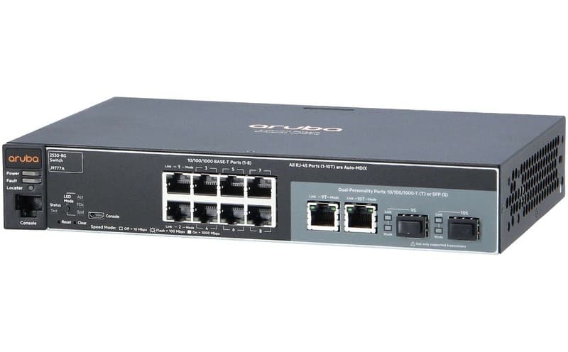 HP Aruba Hewlett Packard J9777A 2530-8G 8 Port Managed Switch
