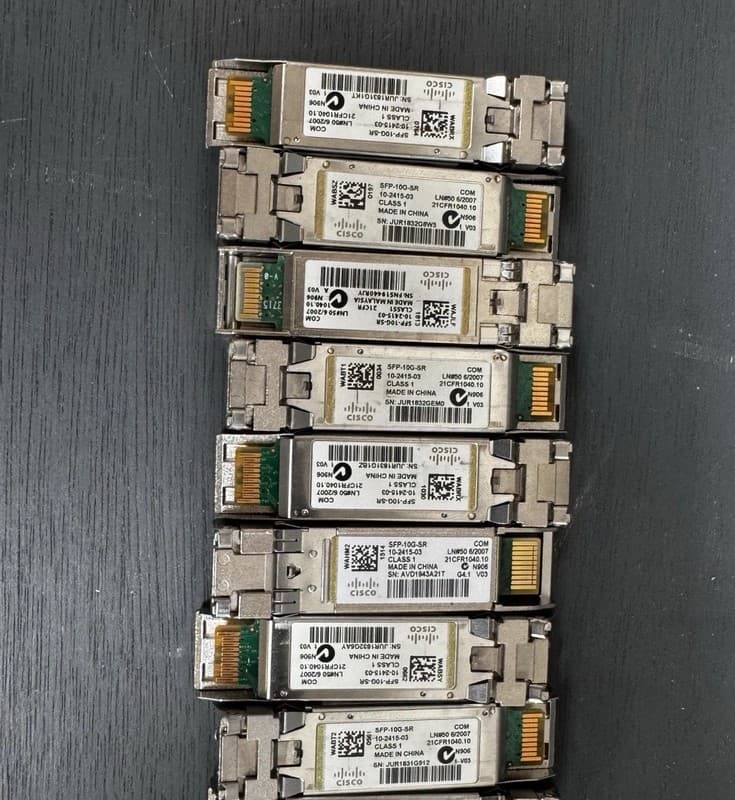JOB LOT 100 X Cisco SFP-10G-SR Gigabit Transceiver Module 10-2415-03 Tested