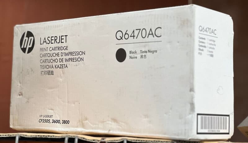 New Genuine Boxed HP Q6470AC Black Laser Printer Toner (501A)