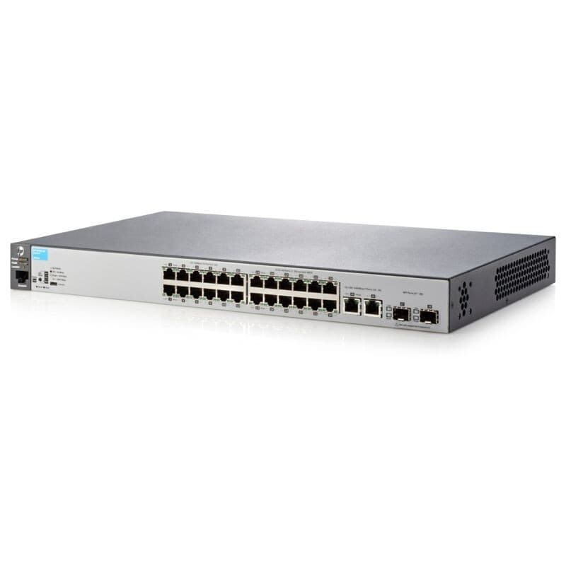 HP ARUBA 2530-24 J9782A 24 Port Ethernet Network Switch with Rack Mounts
