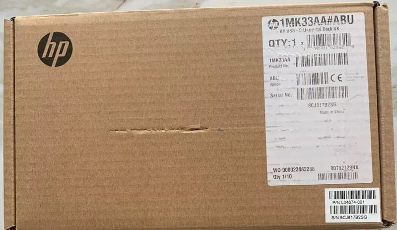 New HP USB-C Universal Dock Docking Station Port HSA-B005DS | PSU UK Lead
