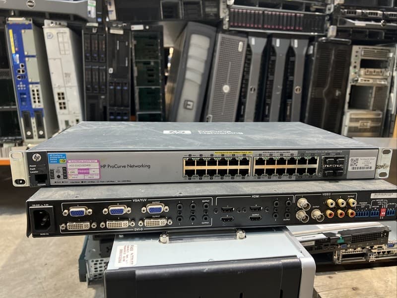 HP PROCURVE 2520G-24-PoE SWITCH J9299A With Rack mount