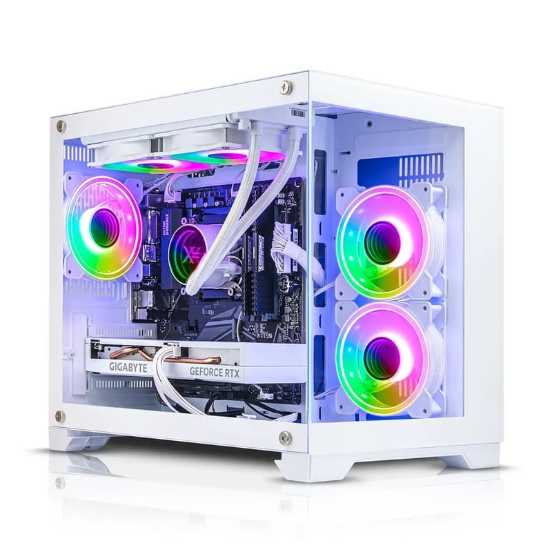 WHITE Gaming PC - Ryzen 7 7800X3D, NVIDIA RTX 5070 , 32GB DDR5, 2TB SSD, Win 11