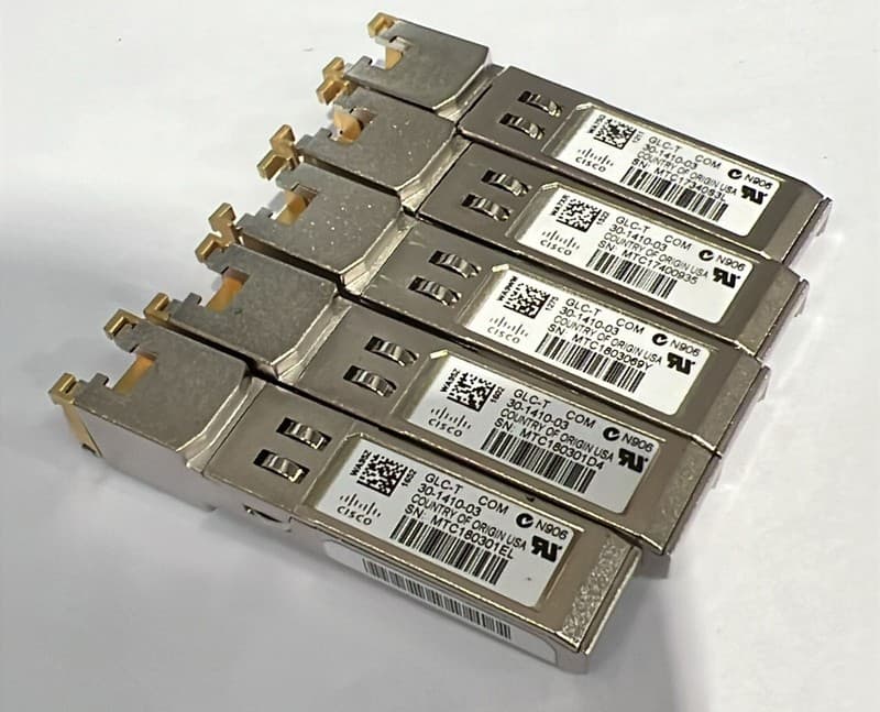 Joblot x 5 Cisco 30-1410-03 1000Base-T Copper GLC-T SFP Transceiver Module