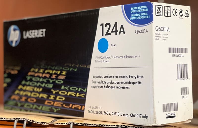 HP Laserjet 124A Cyan Original Toner Cartridge Q6001A