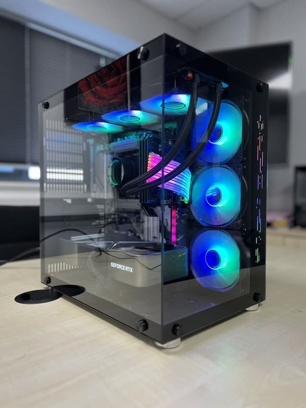 RTX 5080 Gaming PC: 32GB, 2TB SSD, 7800X3D, Glass, RGB, Win 11