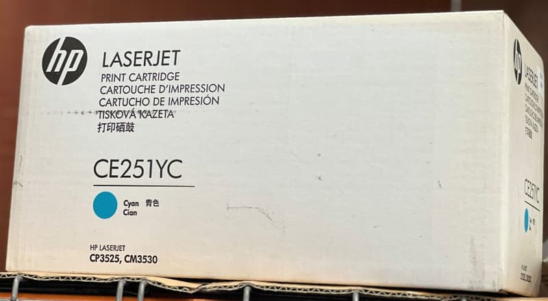 2 x New Sealed Genuine HP Cyan Toner Cartridge | CE251YC | HP CP3525/CM3530