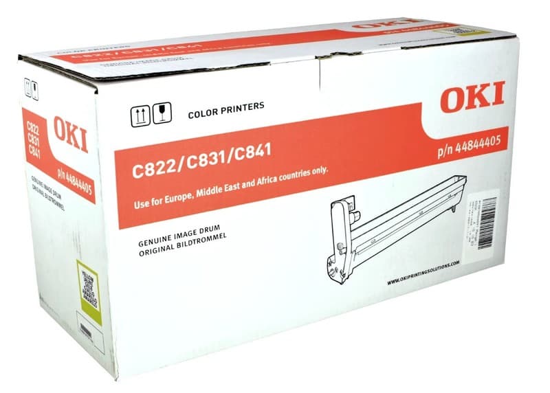 Genuine OKI Yellow Image Drum 44844405 for C822, C831, C841 Printers 30000 pages