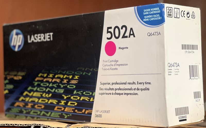 HP 502A genuine LaserJet Toner Cartridge (Q6473A) Magenta | FREE SHIPPING
