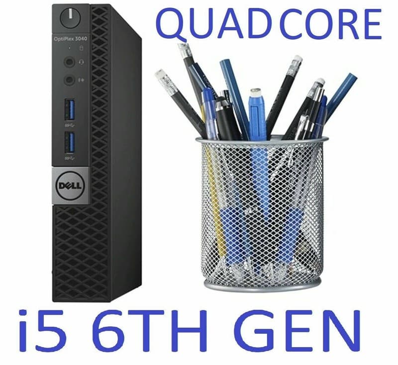 DELL MINI Tiny PC 3040 MICRO i5 6TH GEN 8 GB RAM 120GB 240GB 512GB SSD WIFI HDMI