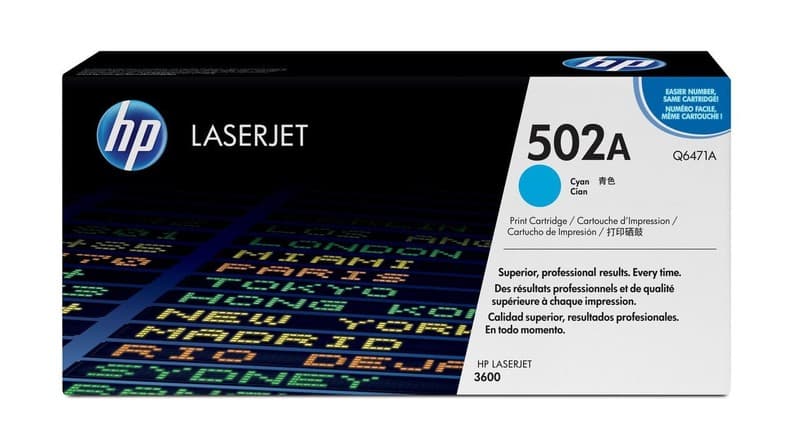 2x Original HP 502A Q6471A CYAN toner cartridge | CYAN